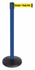 Yellow/Black Barrier Post with 2 Belts C8338