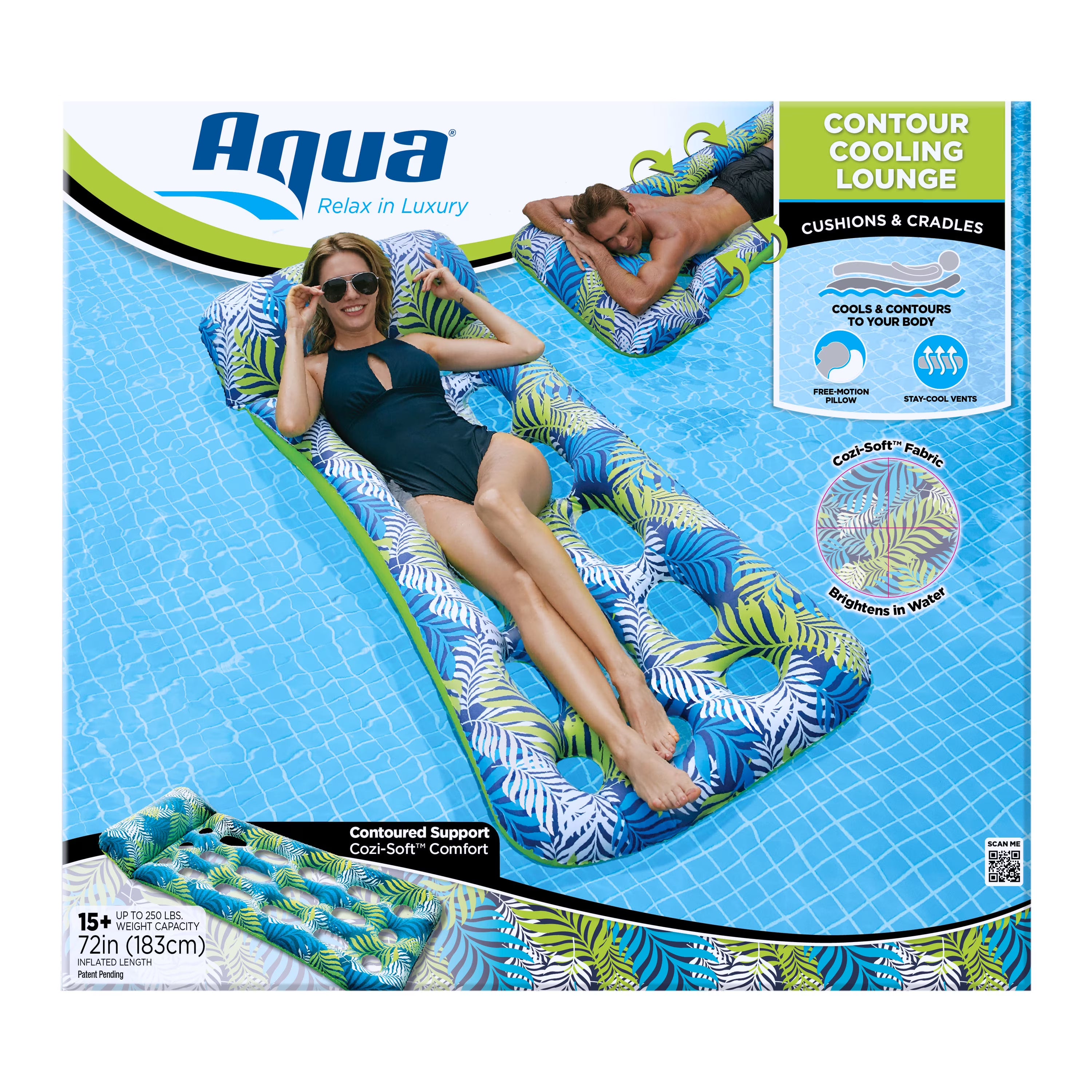 Green Contour Lounge with Headrest and Staycool Vents T96535