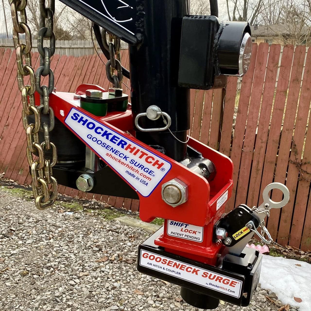 Gooseneck Air Hitch & Coupler, Round 4" Angled Pin 30K Coupler 9" Offset V993