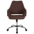 Brown Fabric Mid-Back Chair L425