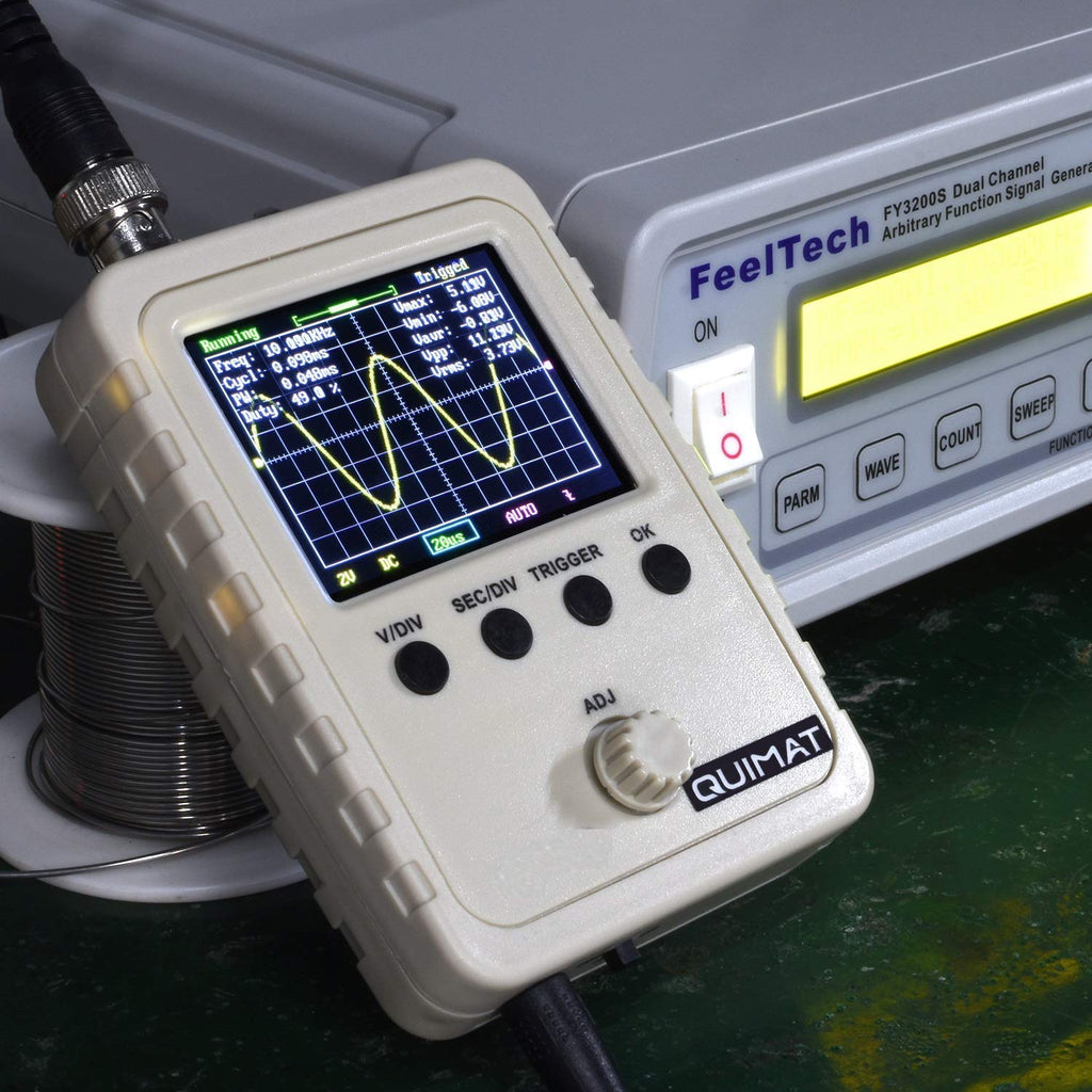 2.4 TFT Digital Oscilloscope Kit with Power Supply and BNC-Clip Cable Probe F765173