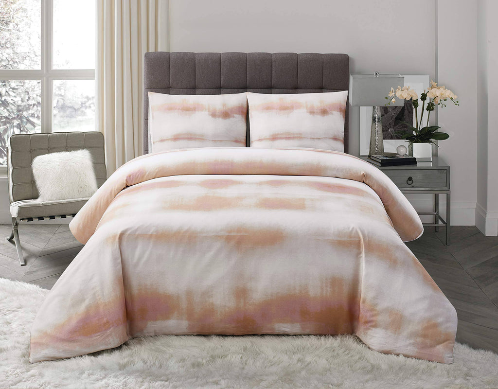 White Tan Full/Queen Duvet Cover Set P604