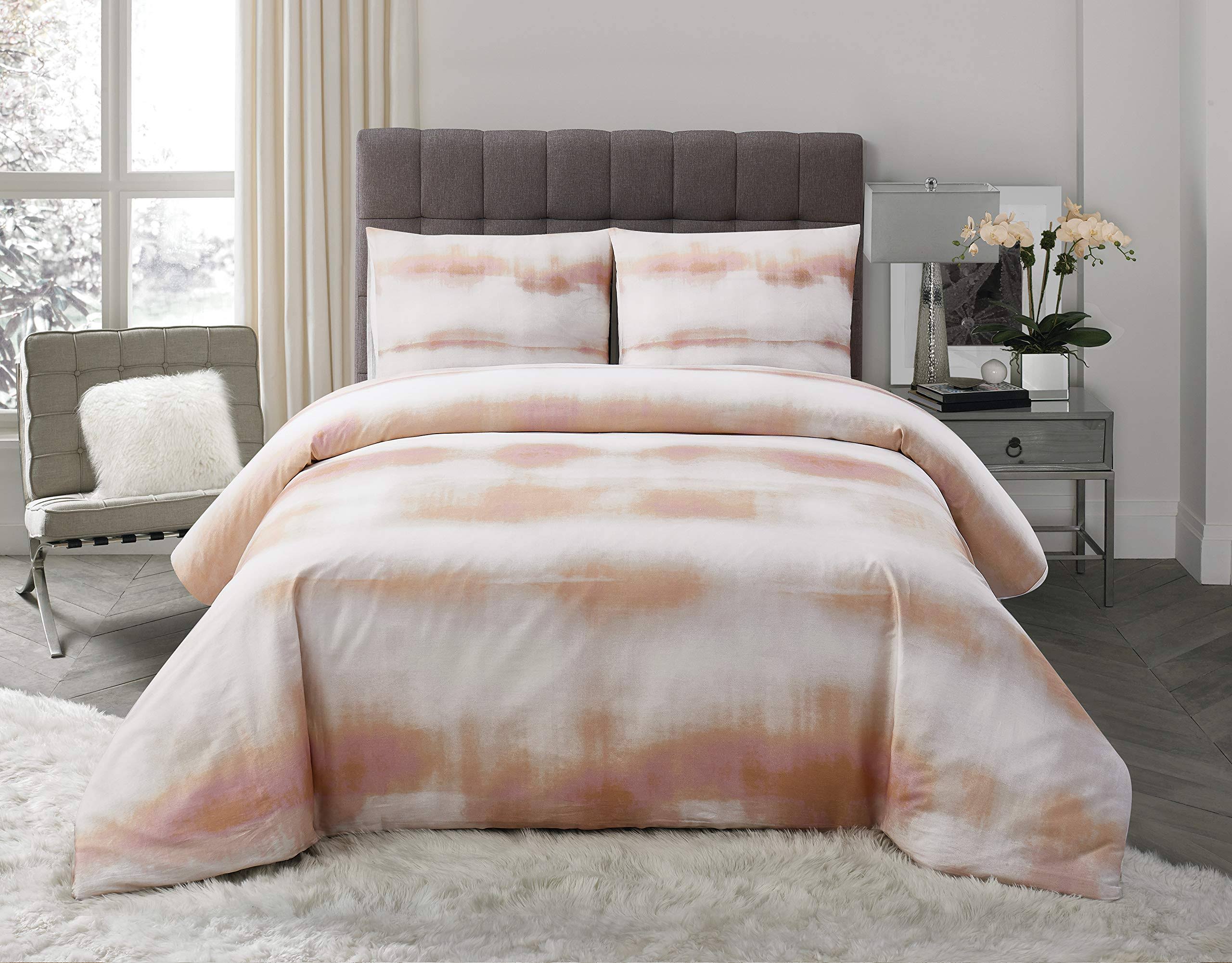 White Tan Full/Queen Duvet Cover Set P604