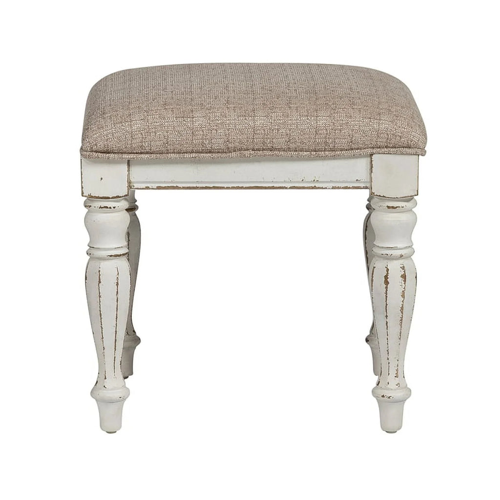White Vanity Stool C257