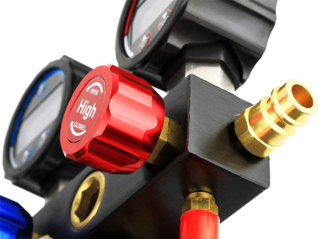 2 Way AC Manifold Gauge Set with Hoses and Carrying Case R607169