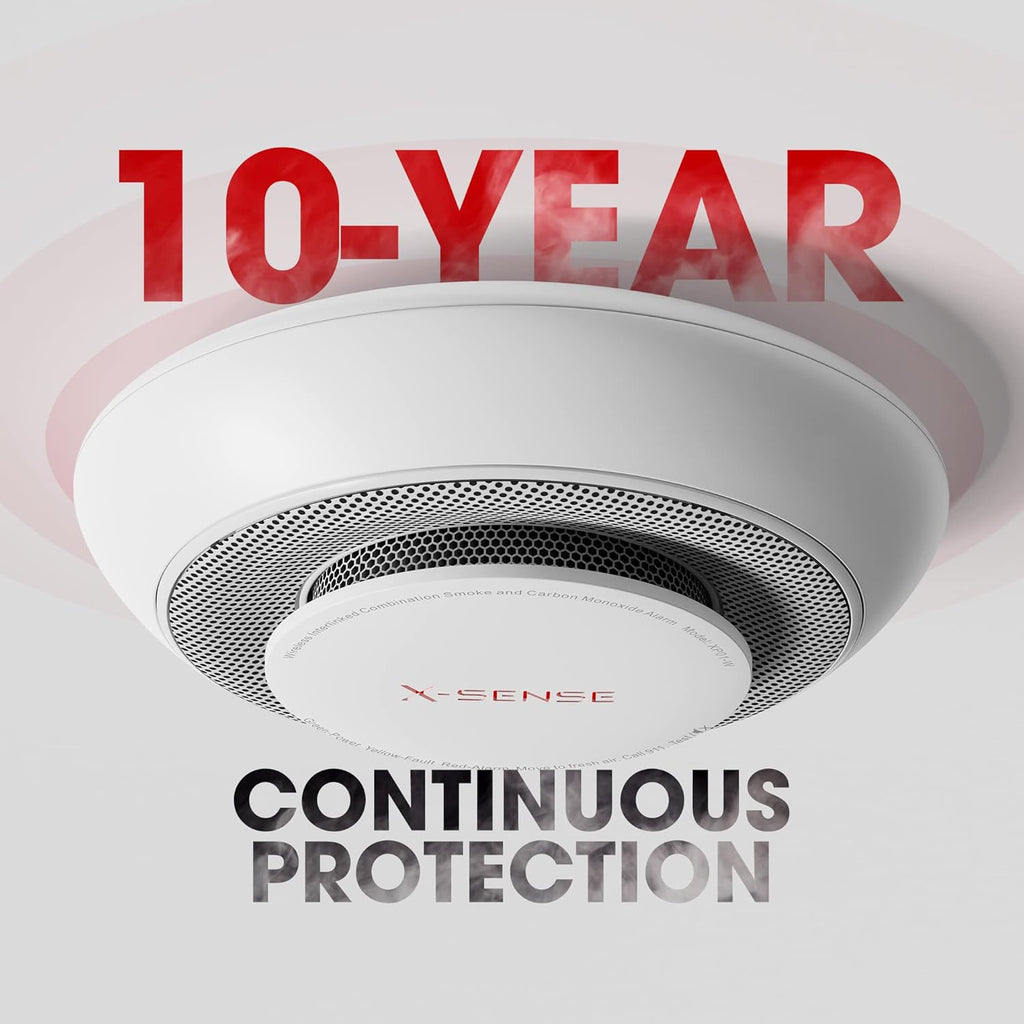 6-Pack Wireless Interconnected Smoke and Carbon Monoxide Detector Alarm L390