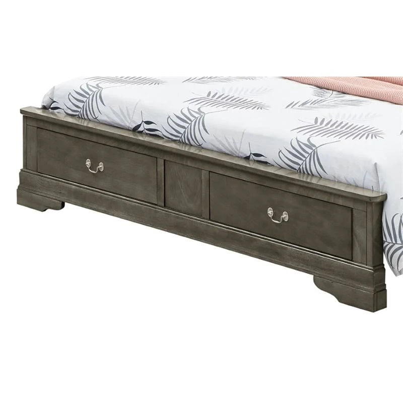 Queen Storage Bed in Gray T7489