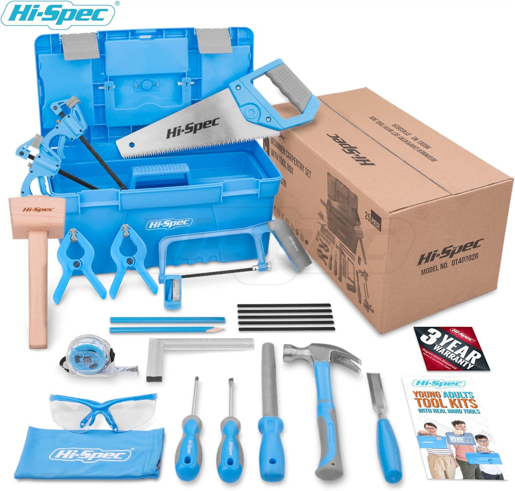 25 Piece Blue Tool Kit Set with Tool Box C1366