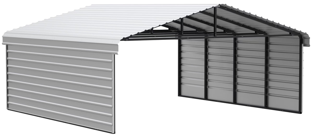 Galvanized Steel Carport Kit, 20' x 20' x 7' X909