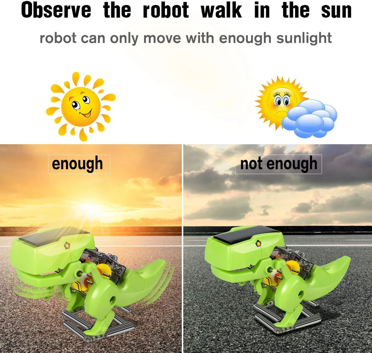 Solar Robot Kit 3-in-1 DIY Dinosaurs Science Kits Toys F84459