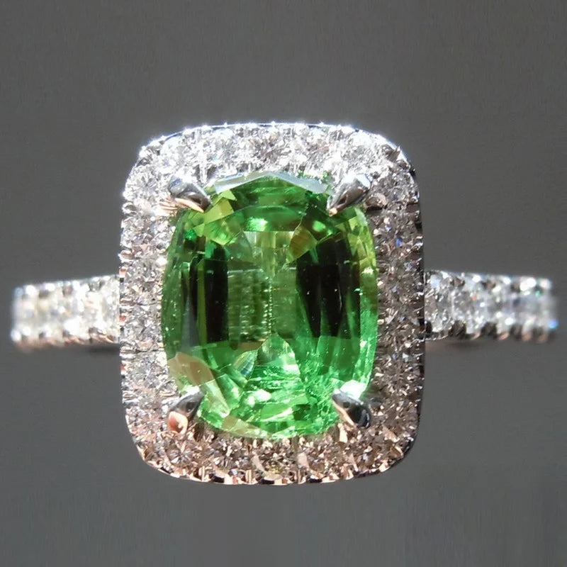 14K White Gold Cushion Cut Halo Engagement Ring O765061