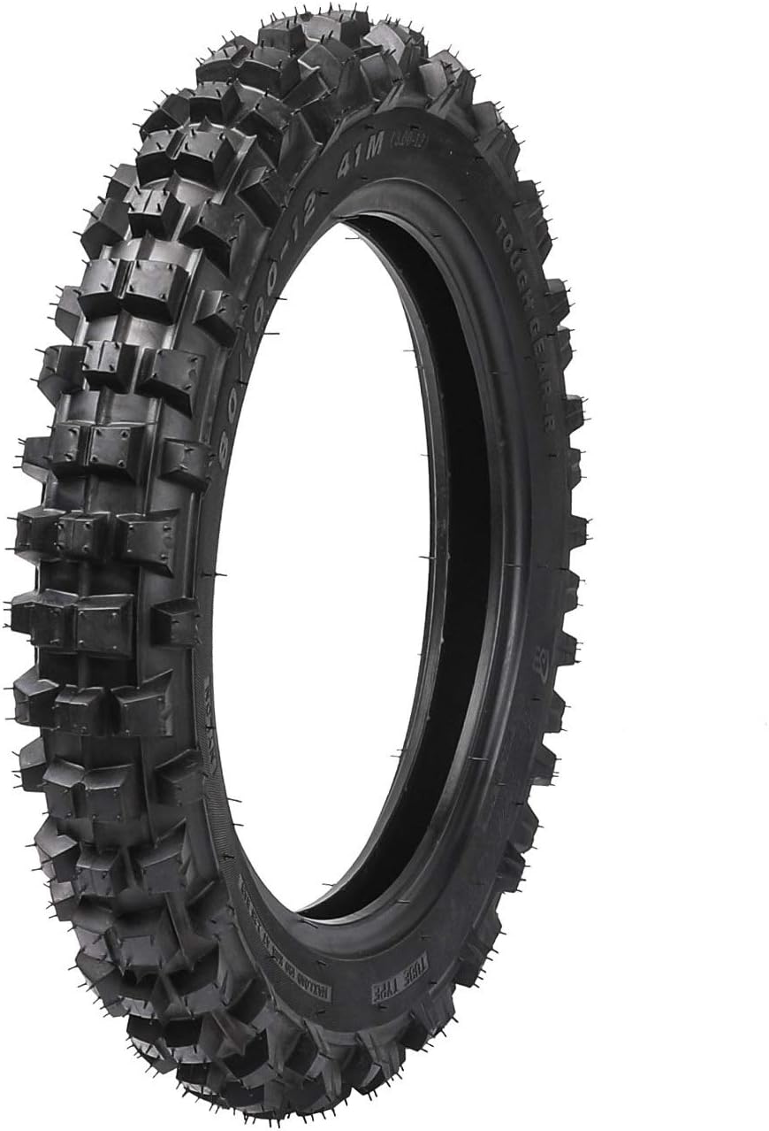 80/100-12 3.00-12 Knobby Rear Tire & Inner Tube Pack of 2 T814