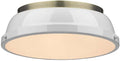 Flush Mount, Aged Brass with White Shade W887324