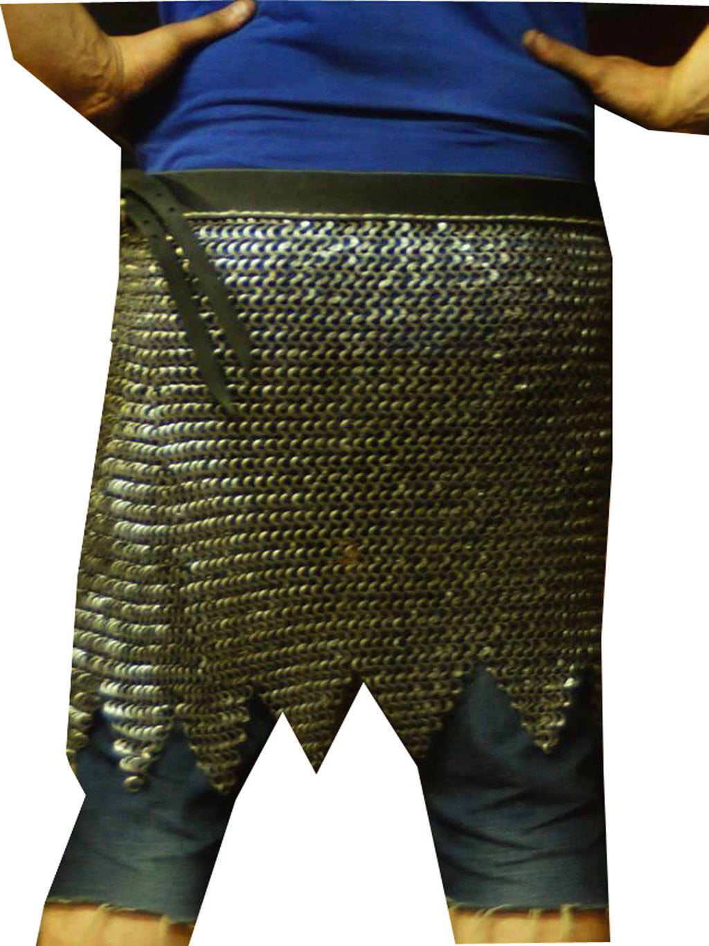 Chain Mail Skirt Armor, Natural Oiled Finish, 2x-Large C779474