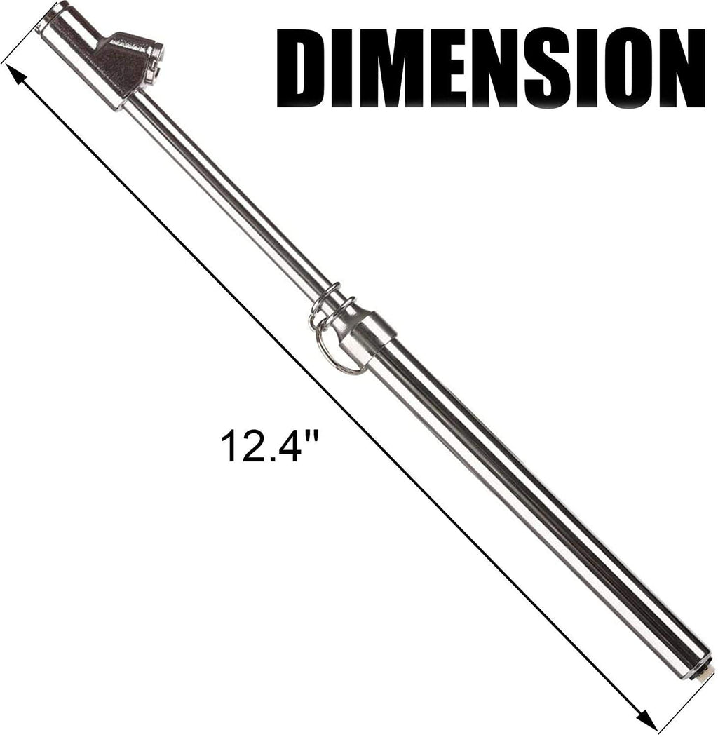 Tire Pressure Gauge 10-150PSI 100-1000KPa Dual Head Chucks Silver (10 Packs) Z8058