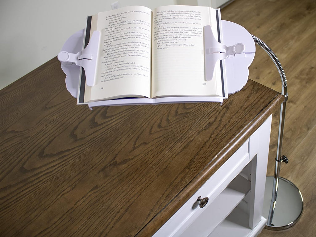 Adjustable Height Book Holder Floor Stand with Aluminum Base G76083