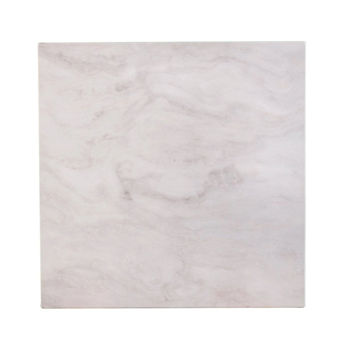 White Faux Marble End Table E856671
