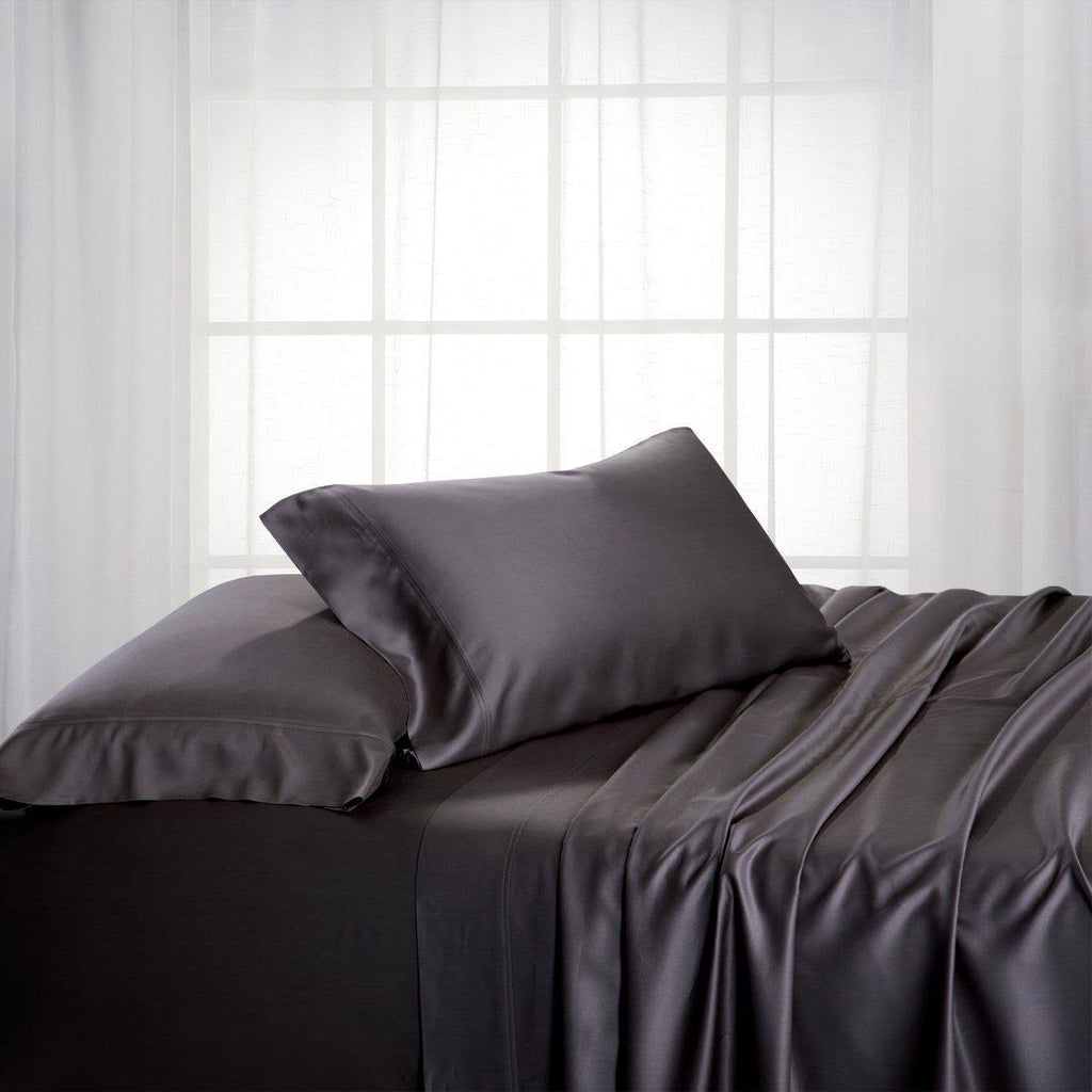 Charcoal Bamboo Cotton Blend California King Bed Sheets U9875