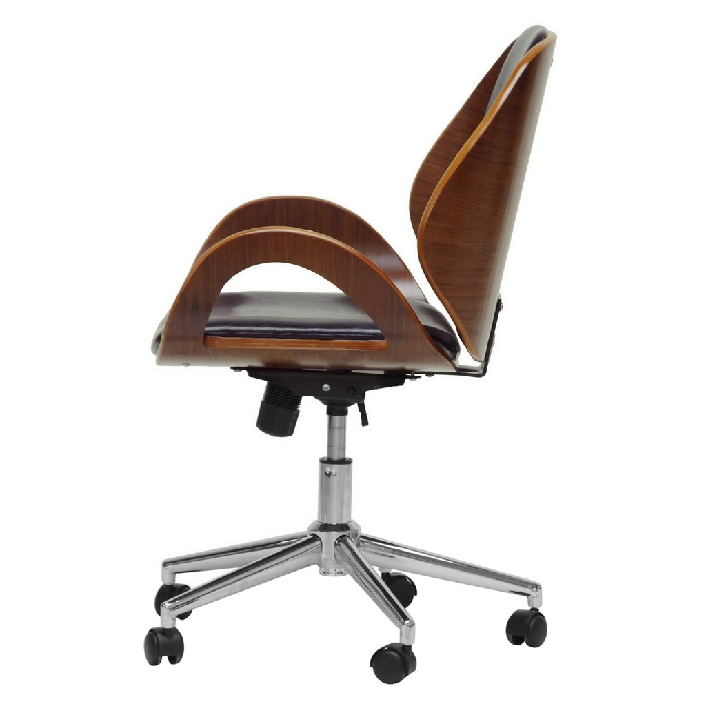 Walnut/Black Modern Office Chair A334046