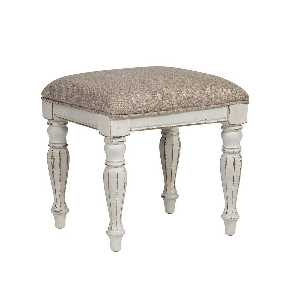 White Vanity Stool C257