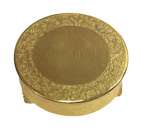 Gold Wedding Cake Stand Round 20x22 Aluminum Metal L78958