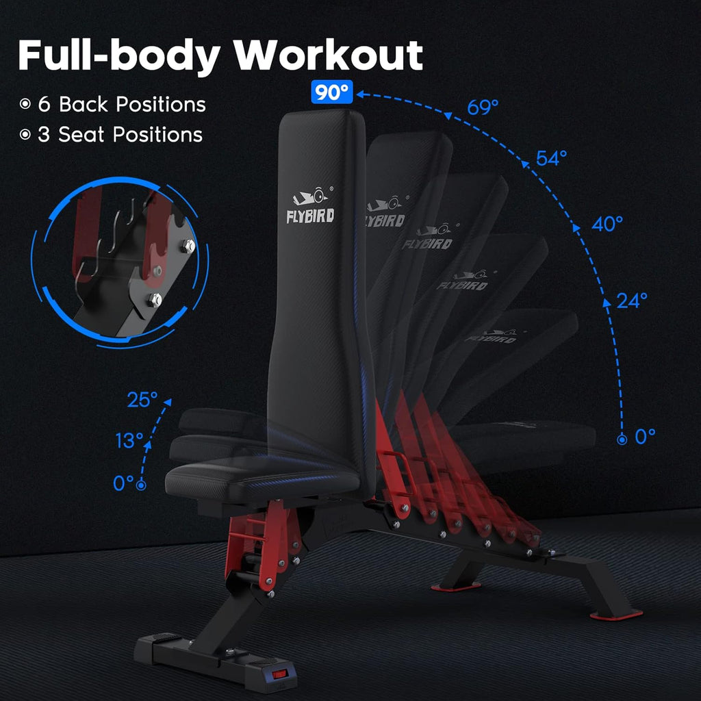 1100LBS Adjustable Weight Bench E604426