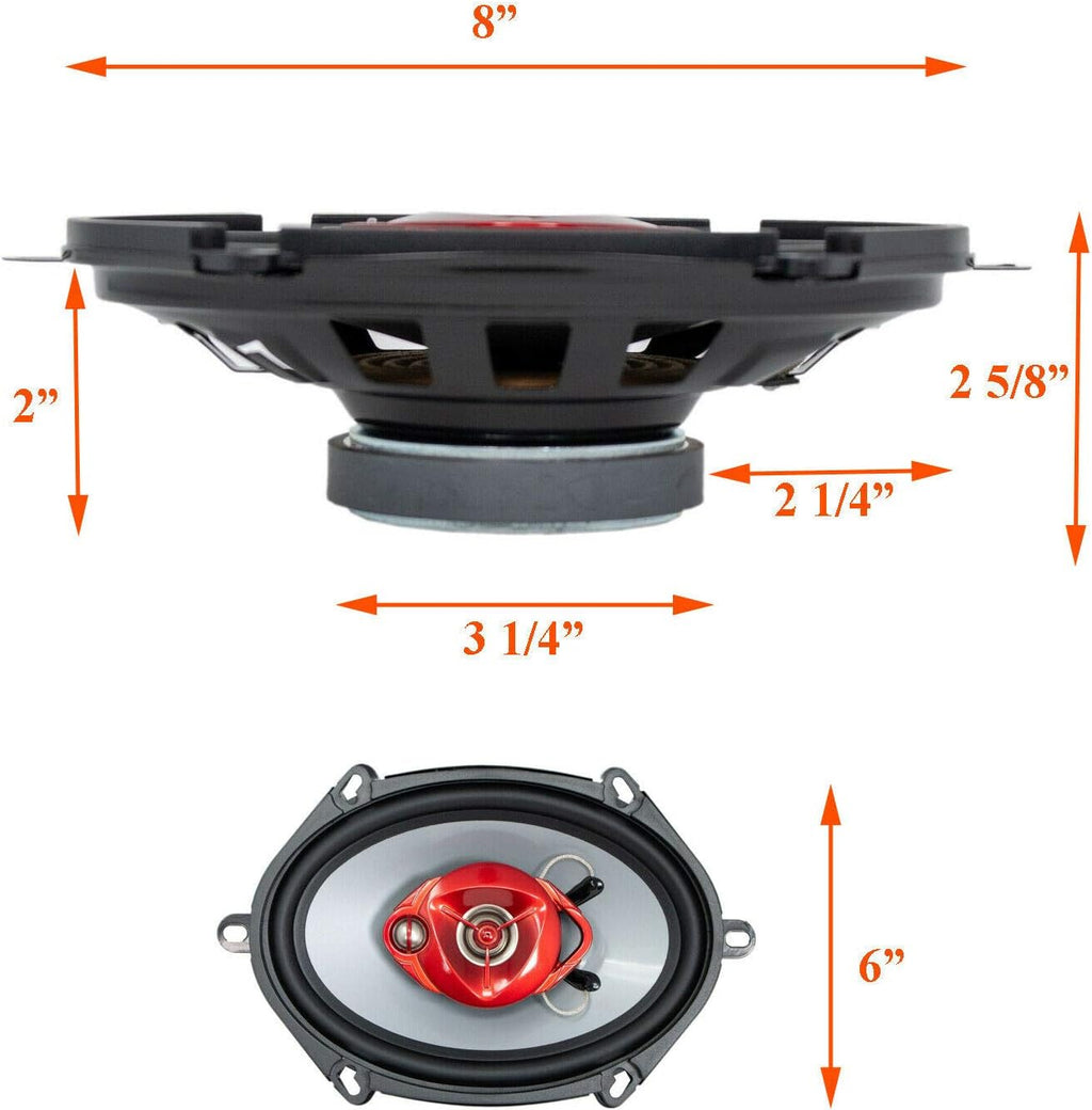 4X 3-Way 700 Watts Coaxial Car Speakers S1563