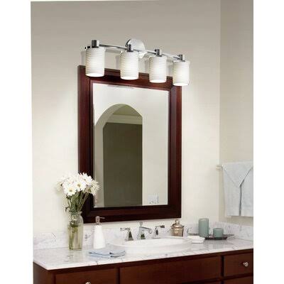 Brushed Nickel 4-Light Bath Bar R120
