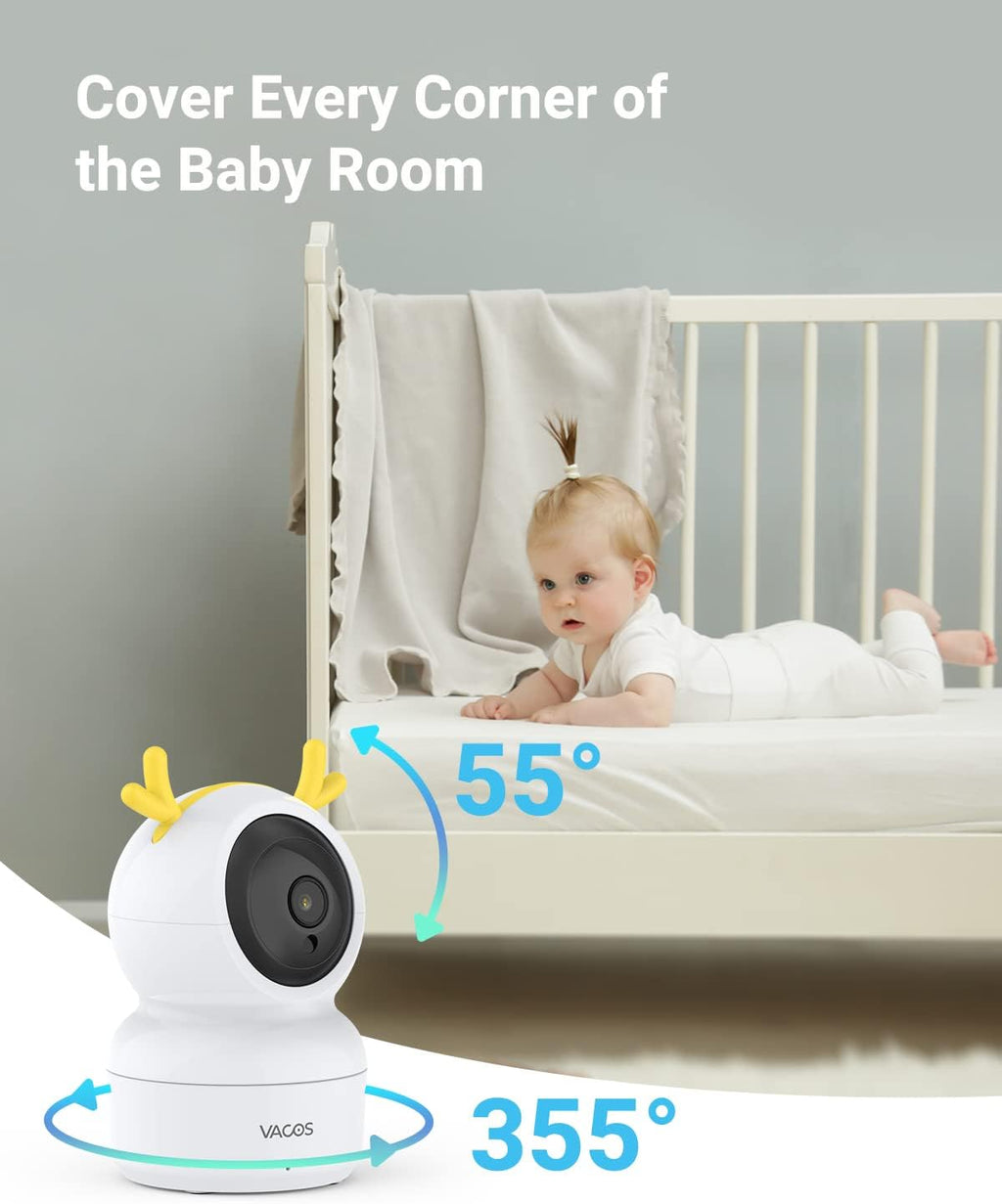 5'' Baby Monitor with Camera and Audio, Night Vision, 2-Way Audio W487