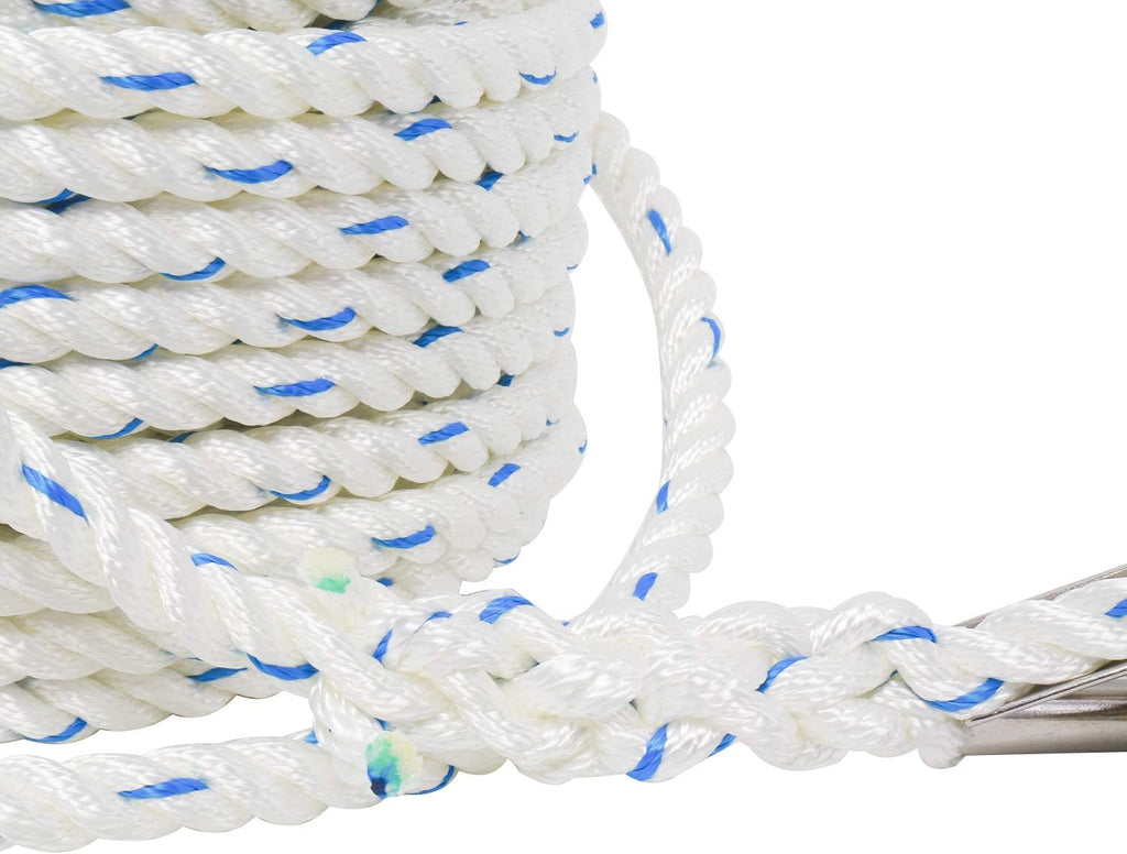 5/8 Inch 150ft Fall Protection Vertical Lifeline Rope with Snap Hook P69952