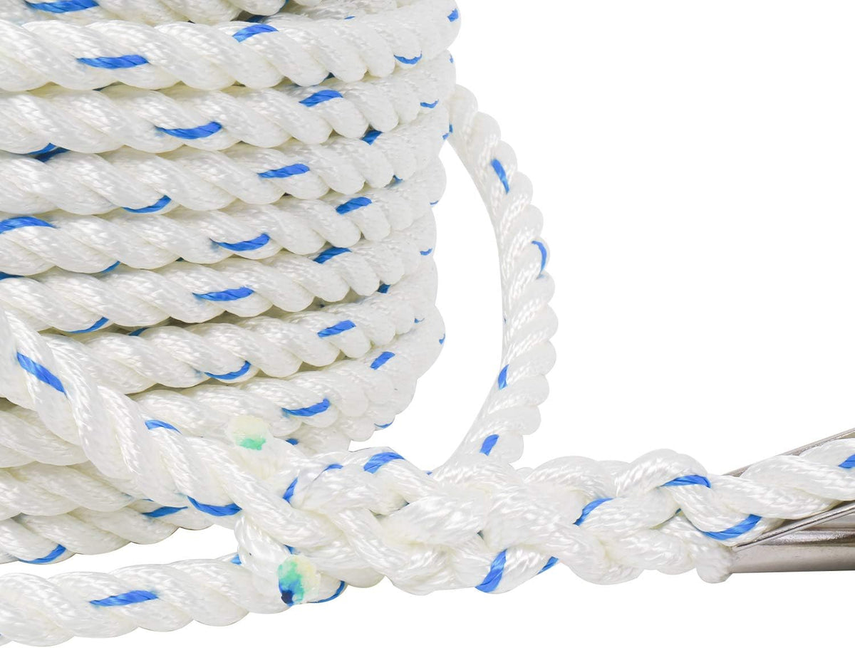 5/8 Inch 150ft Fall Protection Vertical Lifeline Rope with Snap Hook P69952