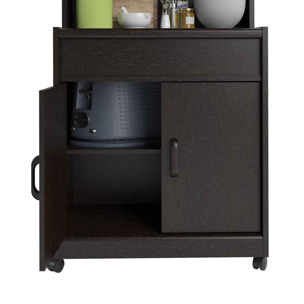 Microwave Cart with Shelf Espresso R8710