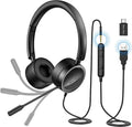 USB Headset with Noise Cancelling Micphone and USB-C Adapter J739
