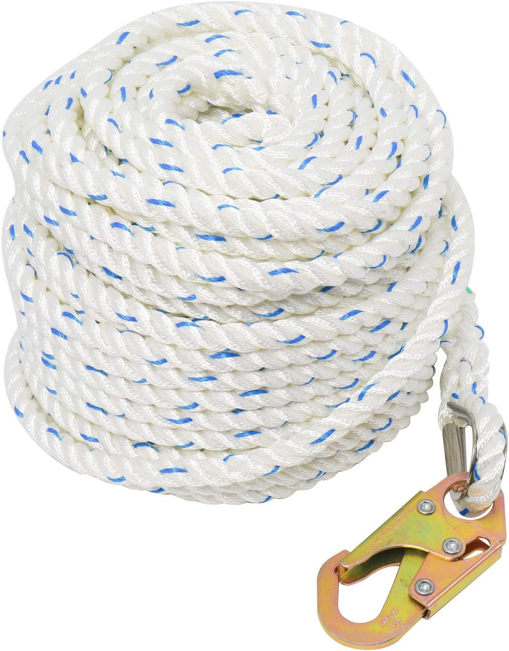 5/8 Inch 150ft Fall Protection Vertical Lifeline Rope with Snap Hook P69952