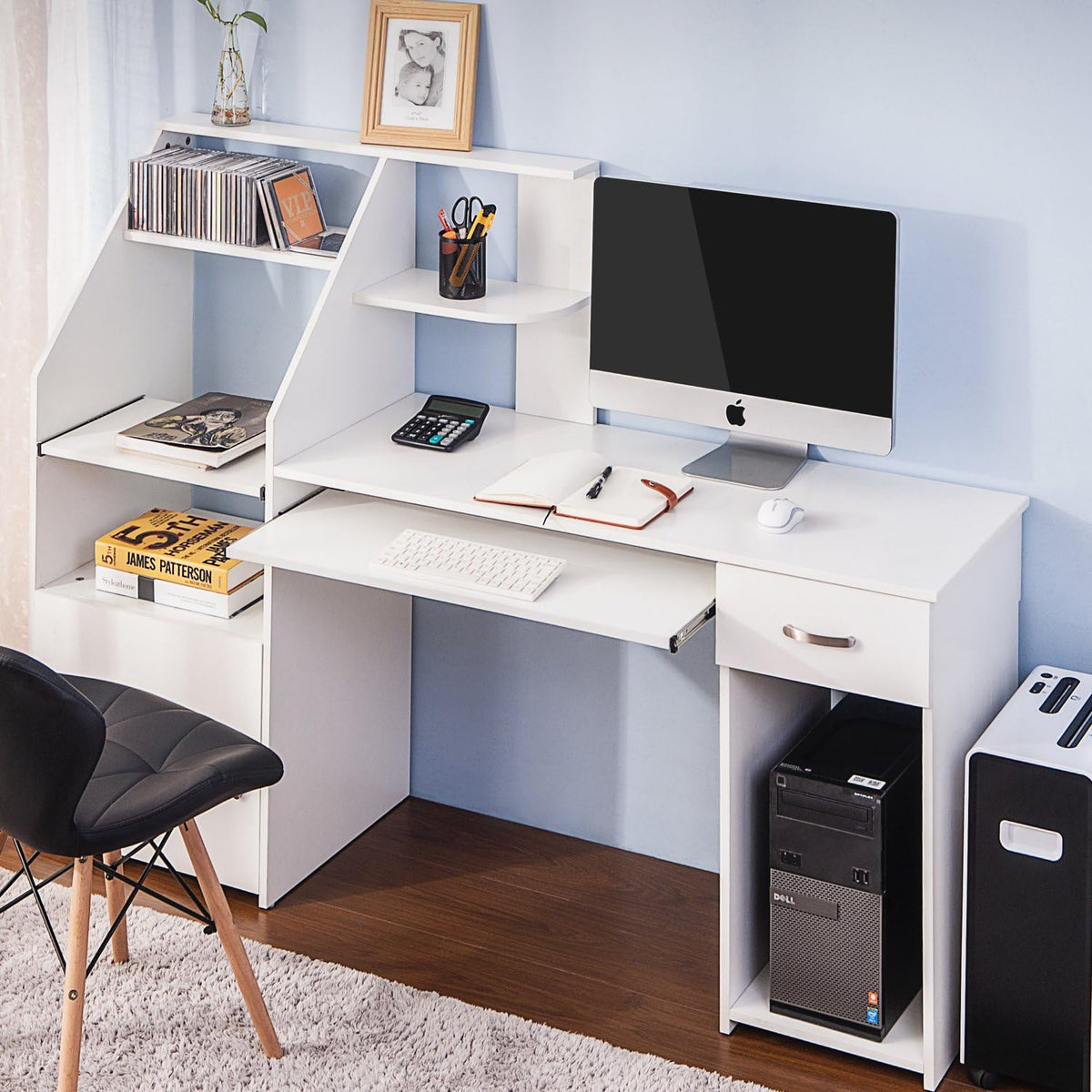Computer Desk with Cabinet and Storage Drawer V94598