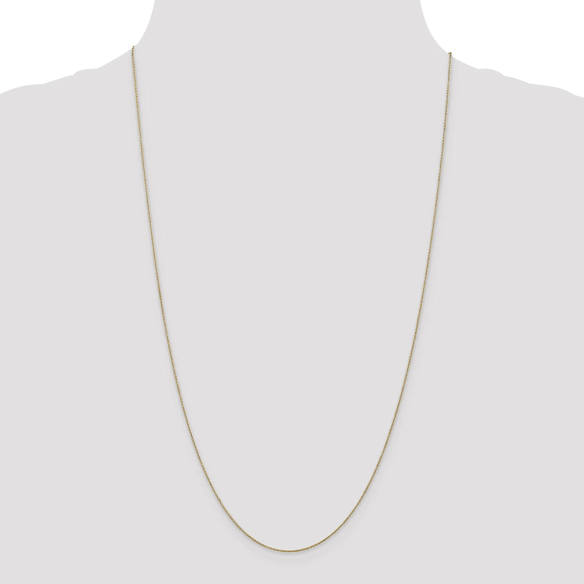 14K Yellow Gold Ultra-thin Cable Pendant Chain Necklace (20 Inches x 0.75mm) A5057