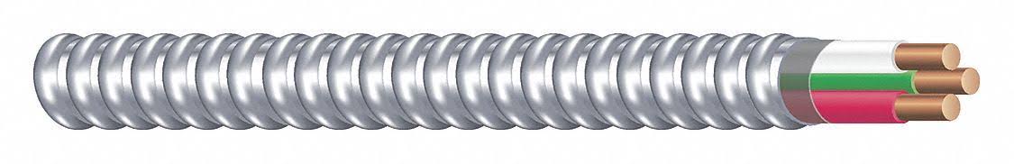 Metal Clad Armored Cable, 12 AWG, 250 ft, 2 Conductors with Insulated Cu Ground U450868