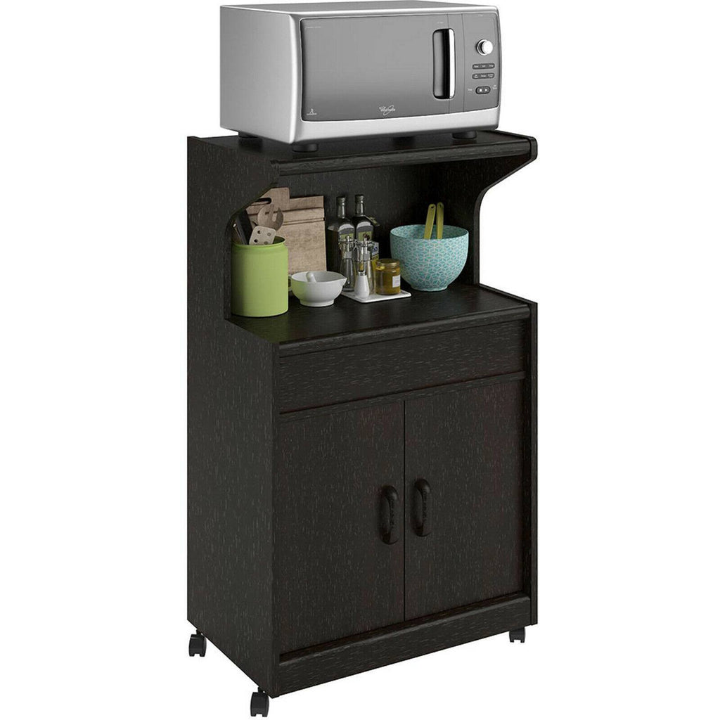 Microwave Cart with Shelf Espresso R8710