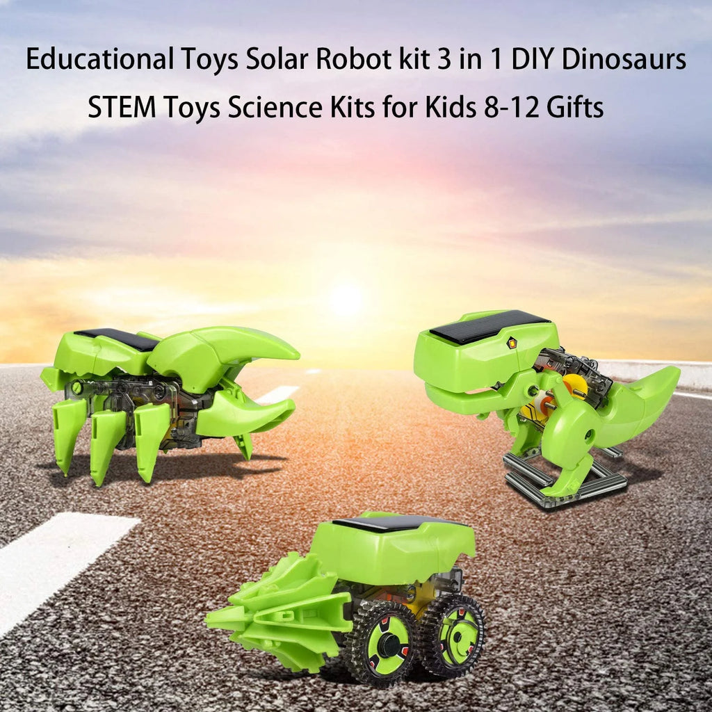 Solar Robot Kit 3-in-1 DIY Dinosaurs Science Kits Toys F84459