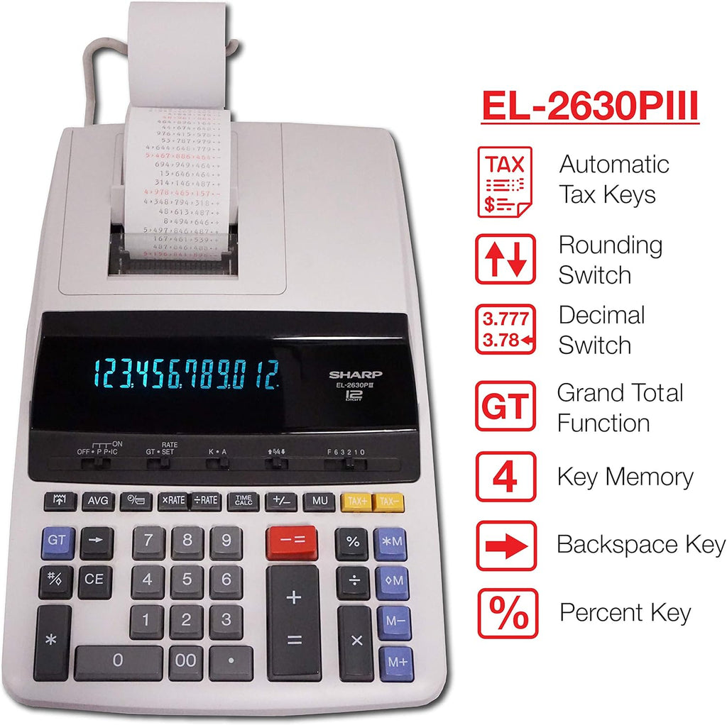 12 Digit Commercial Printing Calculator J743
