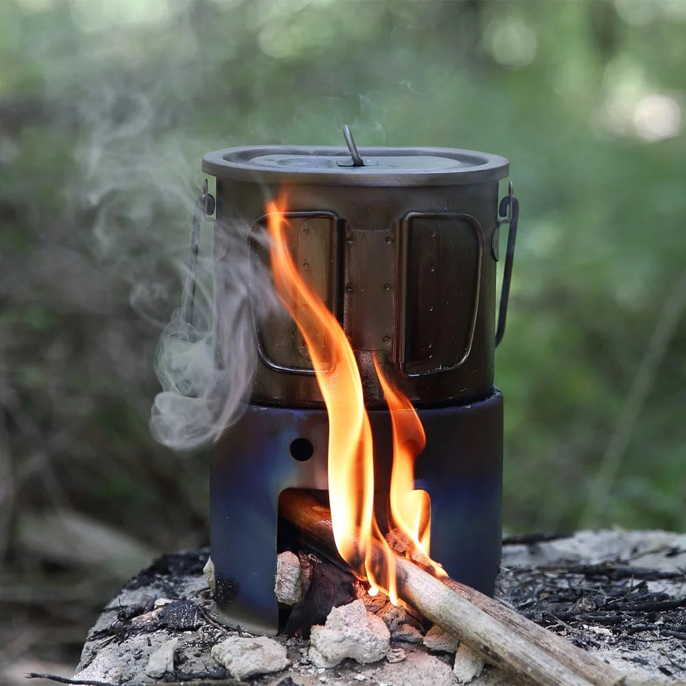 Outdoor Cookware Set Pot And Stove Portable Equipment L7410