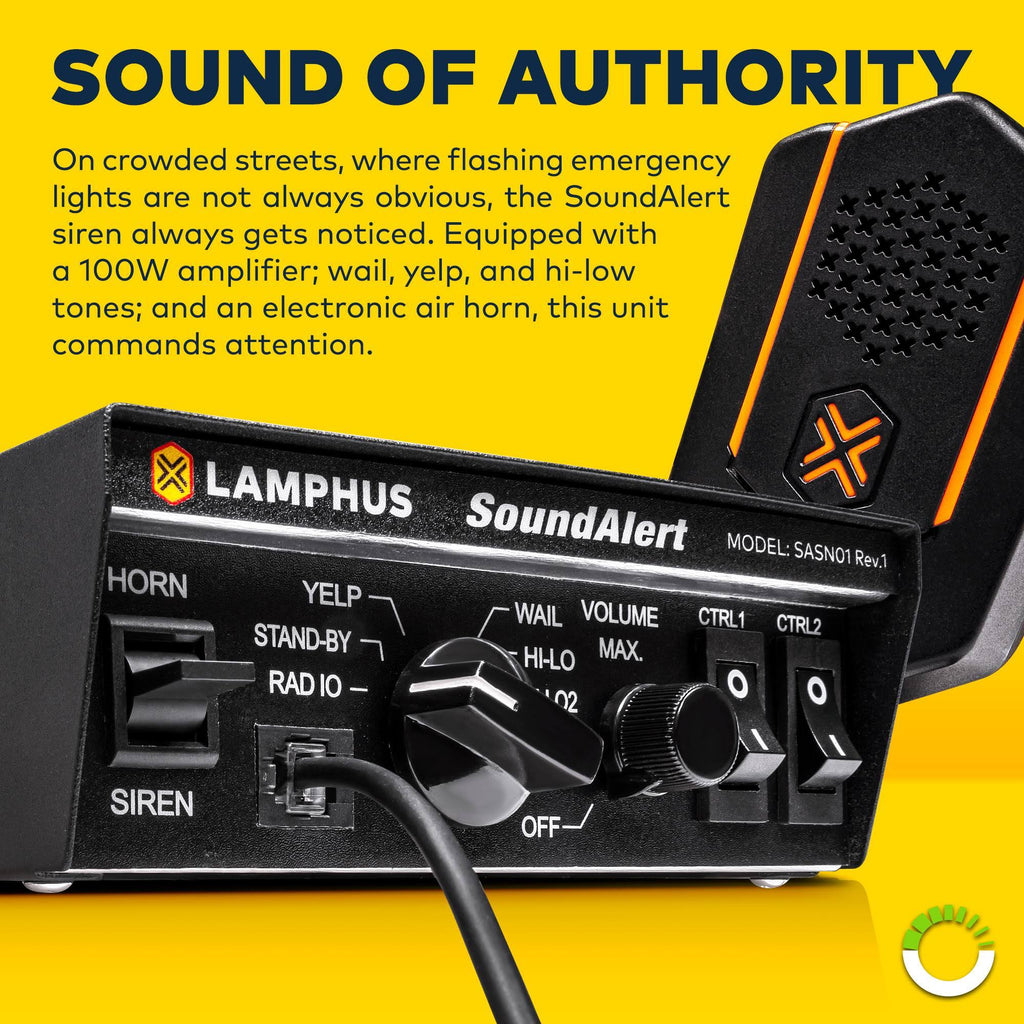100W Emergency Siren Speaker PA System with Detachable Microphone W426960