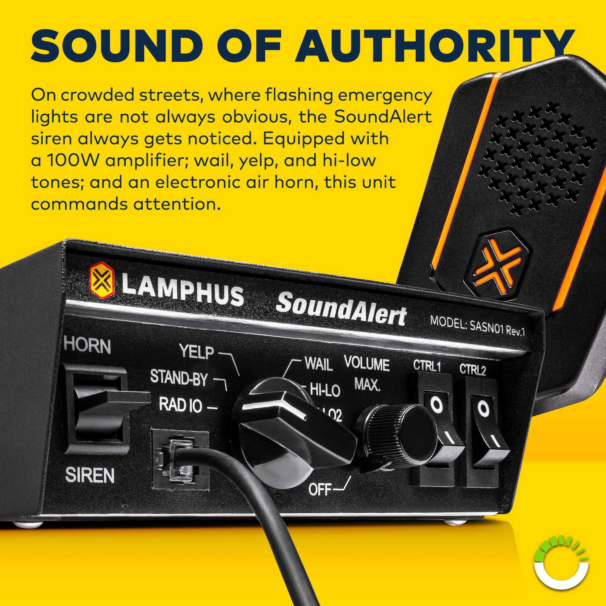 100W Emergency Siren Speaker PA System with Detachable Microphone W426960