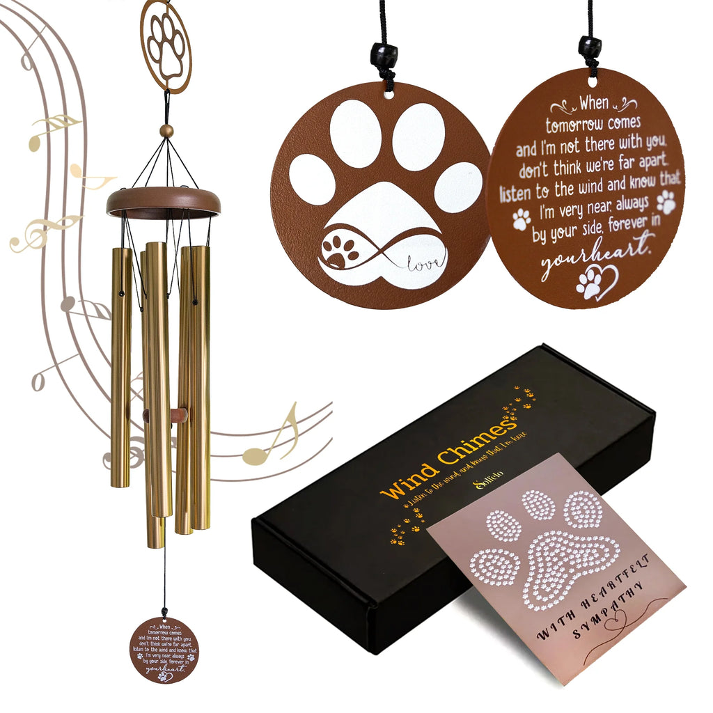 Memorial Wind Chimes with Sympathy Card, 30 inch J311460