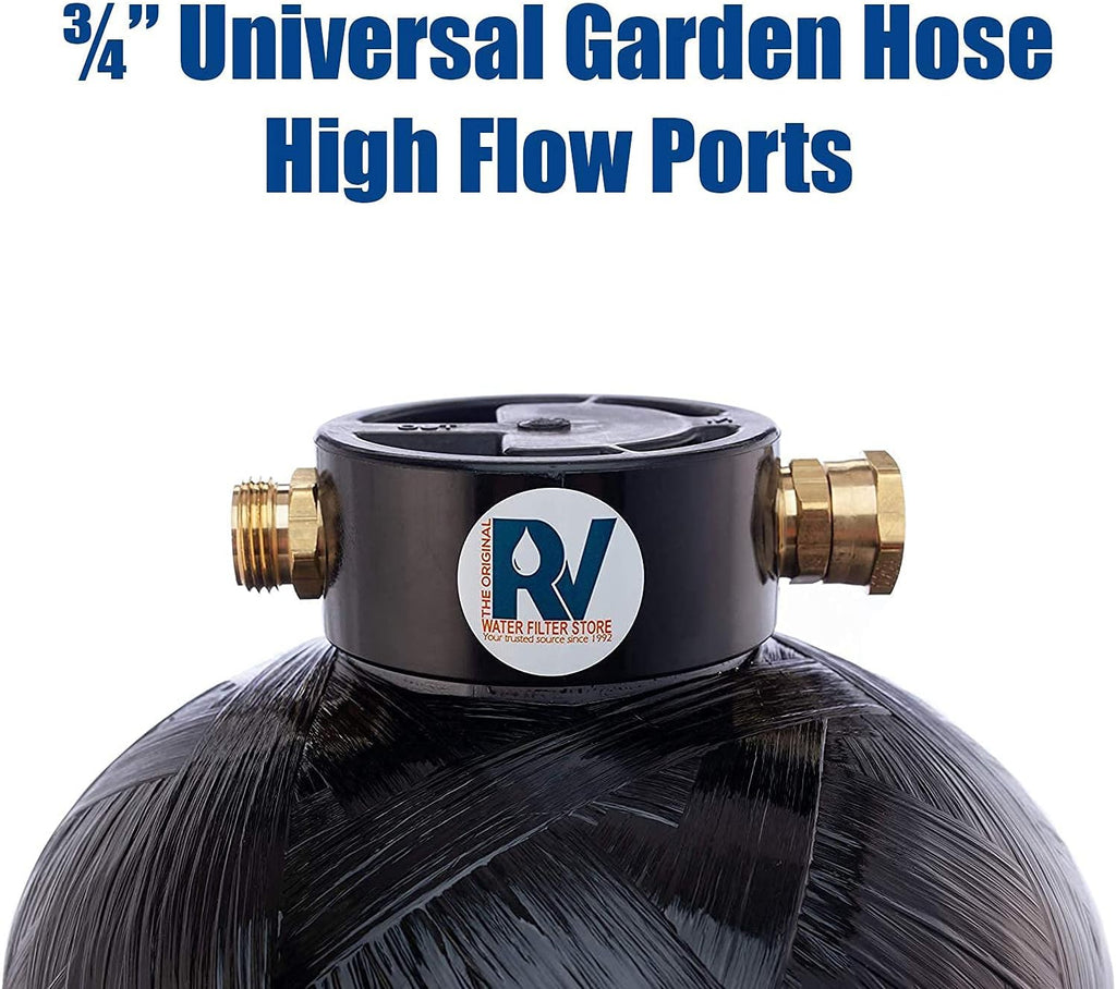RV Water Softener Portable 16,000 Grain 3/4" Fittings P592626