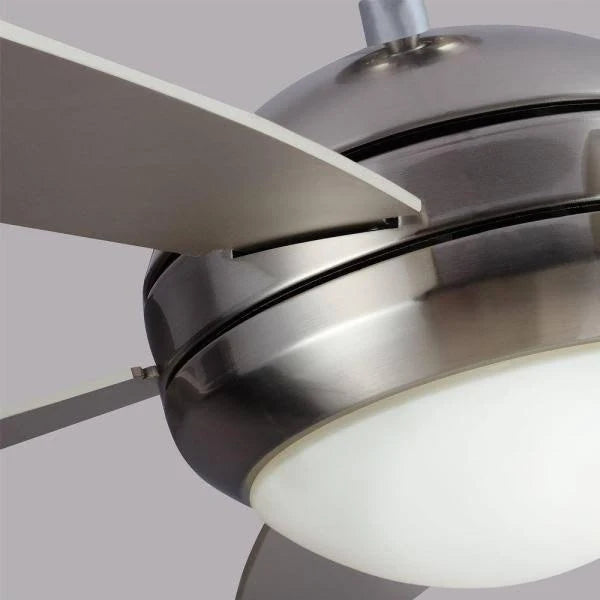 52x22 Brushed Steel Ceiling Fan with 2-light Kit U4504