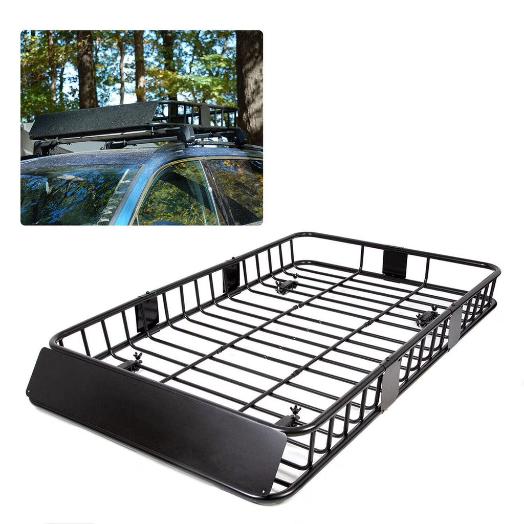 67" Expandable Car Top Roof Rack Cargo Basket Carrier M6279