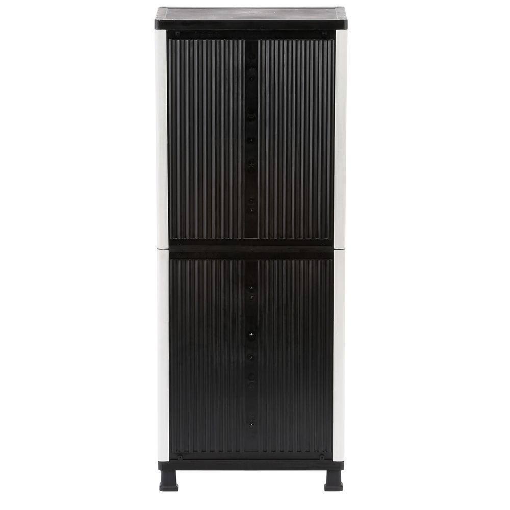 4 Shelf Plastic Cabinet in Gray S3541