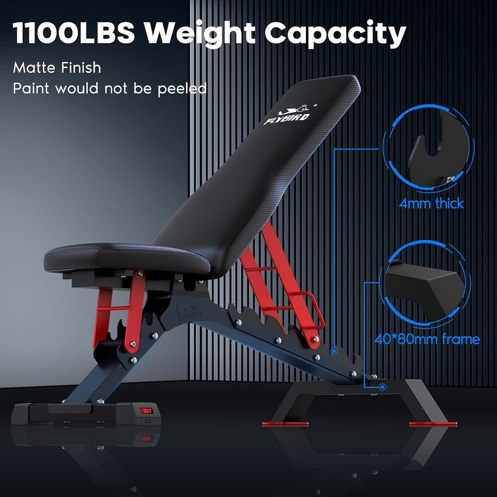 1100LBS Adjustable Weight Bench E604426