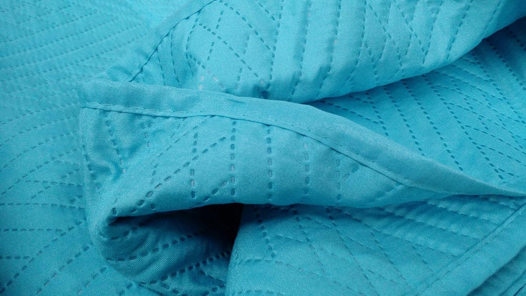 Turquoise Lagoon Light Blue Cal King 3-Pieces Quilt Set E319755